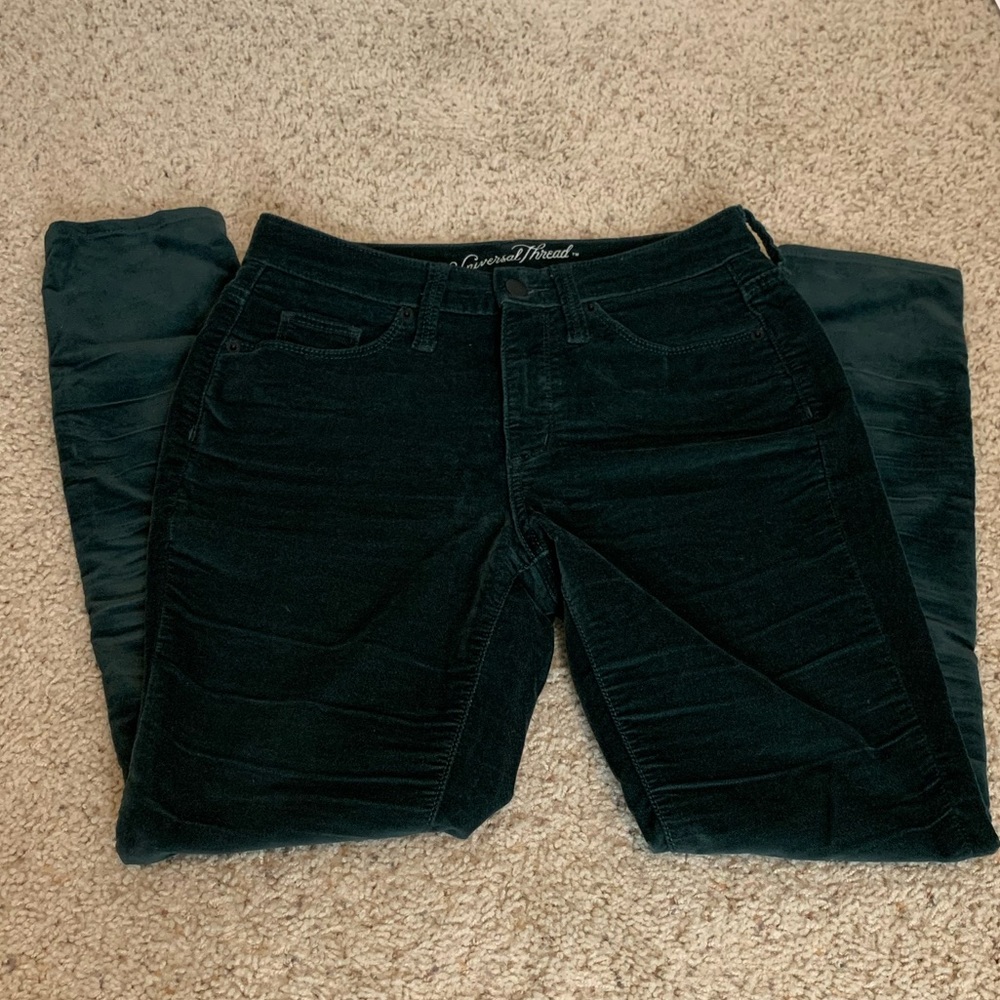 Women’s High-rise Velvet Ankle Cropped Skinny Jean